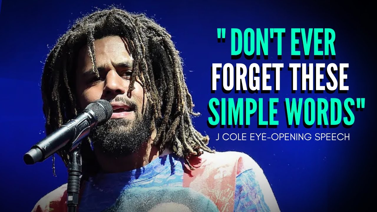 J Cole Leaves the Audience SPEECHLESS  One of the Best Motivational Speeches Ever