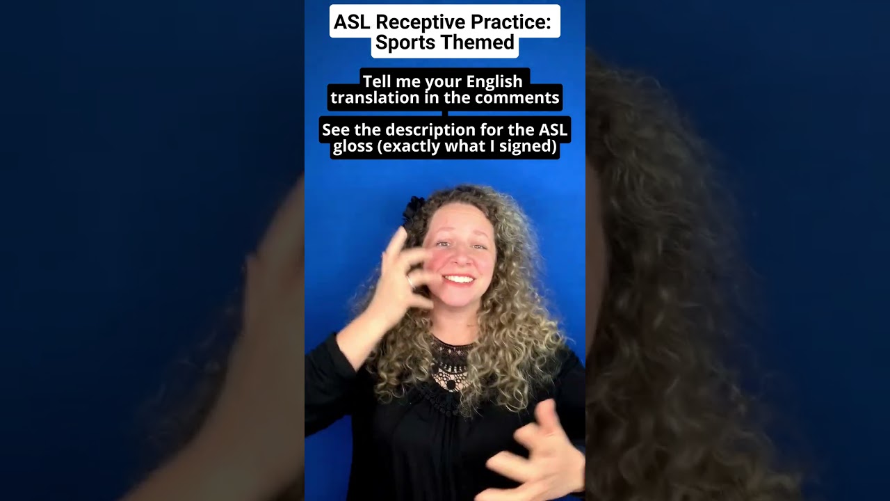 ASL Receptive Practice: Sports Themed