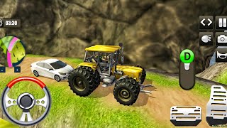 Real Tractor Pulling Simulator - Towing Vehicles : Tractor Trolley Cargo | Android Gameplay screenshot 2