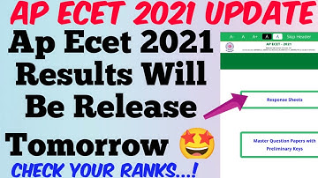 AP ECET 2021 Results Release TOMORROW//AP ICET 2021 Results//AP ICET 2021 Rank Card