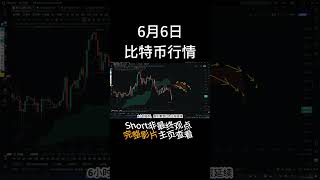 6月6日 比特币M顶和下降旗形暴跌兑现，头肩形态的颈线位是否还会继续跌？下方仍有空间，等待反弹高位继续空。 #btc #以太坊 #eth #投资 #数字货币 #技术分析 #比特币 #合约 #短线交易