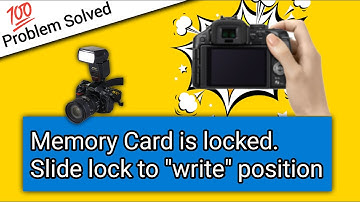 Memory Card is locked.Slide lock to "Write" position Problem Solved|| DSLR Camera || SanTechZone ||