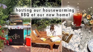 hosting our HOUSEWARMING PARTY BBQ at our new home *Floral Summer Theme* | XO, MaCenna Vlogs