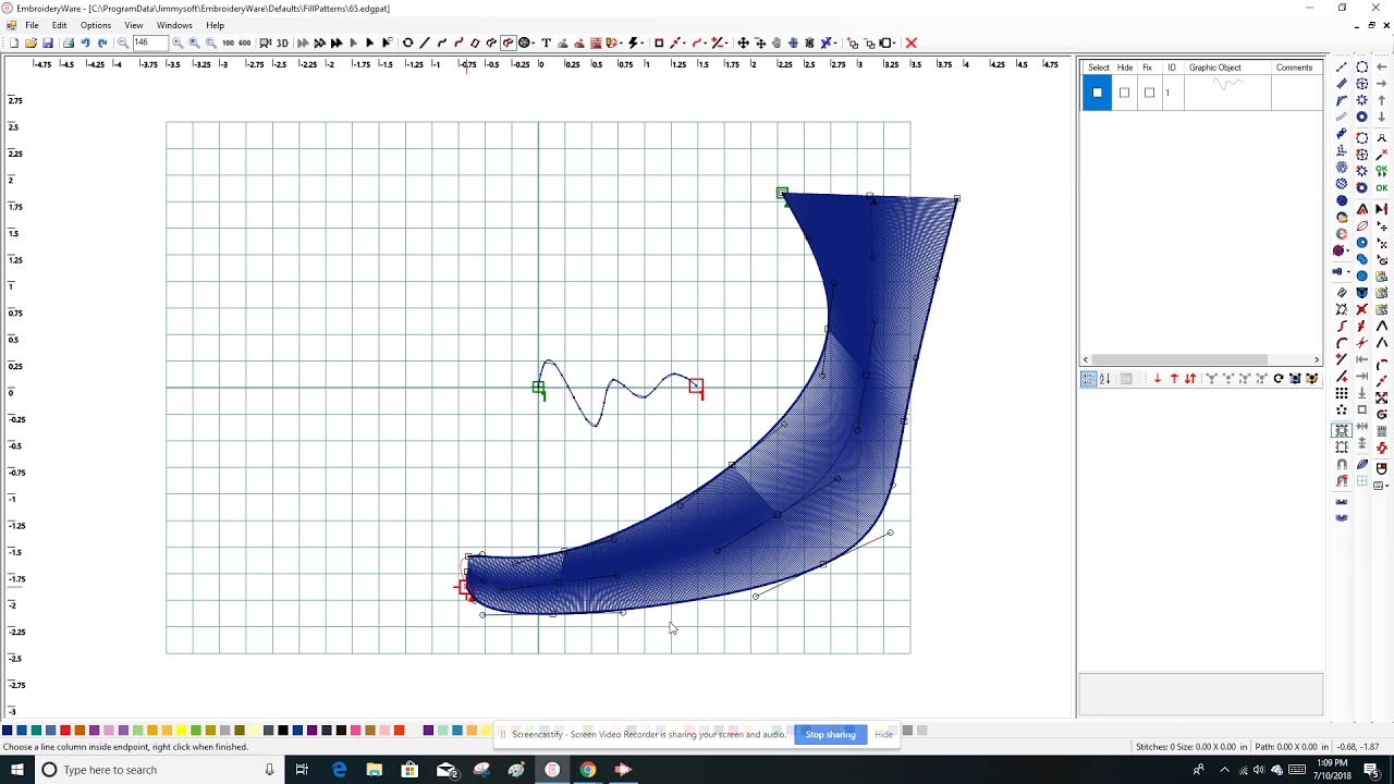 edge pattern to line satin - YouTube