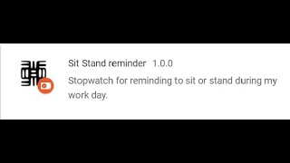 Sit-Stand  reminder Chrome Extension