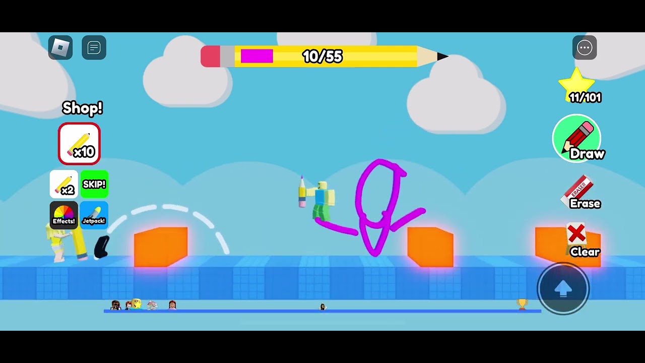Playing doodle obby - YouTube