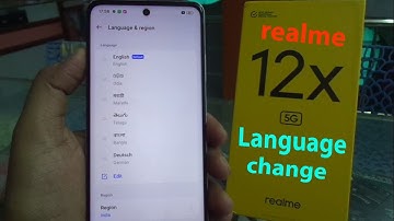 realme 12X 5G📱language change / default language to English.
