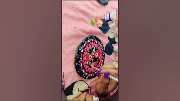 jay shree jagannath 🙏🏻 lippan art#diy#youtubeshorts #art