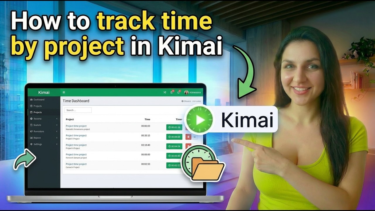 How to track time by project in Kimai - YouTube
