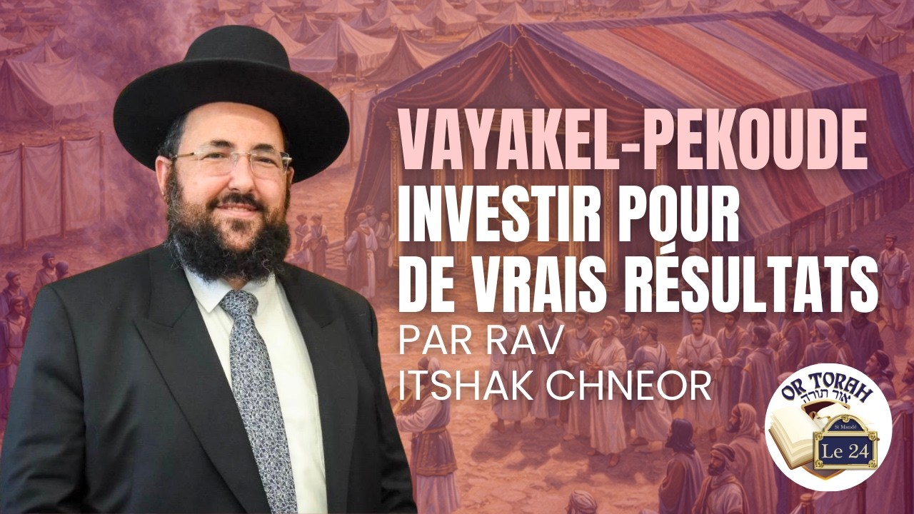 🔴 Vayakhel-Pekoudé : Investir avec de vrais résultats