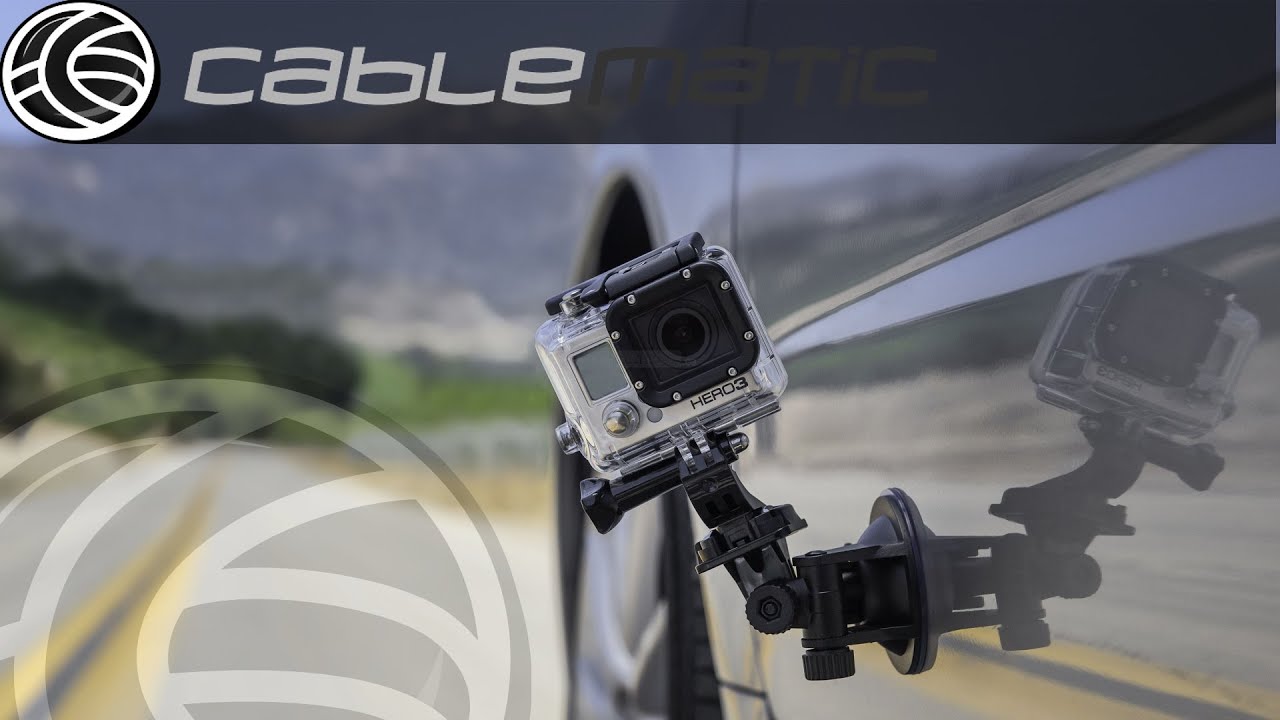 Soporte parabrisas coche para cámara Gopro® Hero ST51 distribuido por CABLEMATIC ® - YouTube