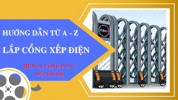 Hướng dẫn lắp đặt cổng xếp inox chạy điện tự động chi tiết từ A - Z Hotline 0962685688