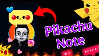 How To Add Pikachu Note Instagram Pikachu Note Add Trending Pikachu Note