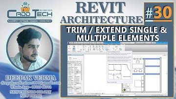 #30 | Trim / Extend Single Element in Revit Architecture [deepakverma]