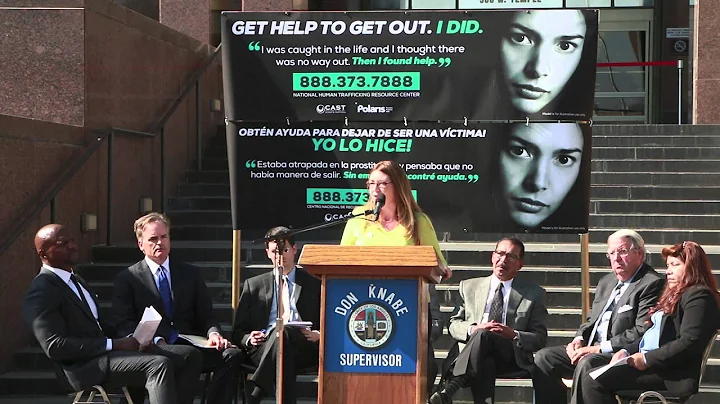 Kay Buck at L.A. Press Conference on Human Traffic...