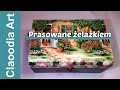 Przyklejanie serwetki - decoupage, metoda na żelazko