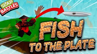 Use FISH ABILITY ONLY to reach the PLATE Challenge in Slap Battles - Roblox