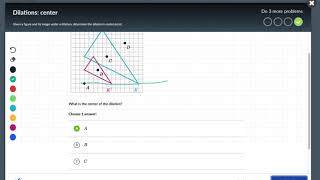 How to find the center of dilations (Part 2 of finding scale factors and centers of dilations.)