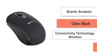 Celebrity Amazon Basics Wireless Computer Mouse with USB Nano Receiver Black Wealth