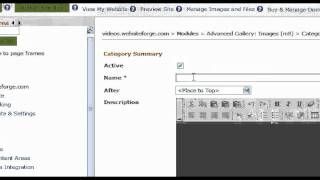 Advanced Gallery Create Category Tree - Websiteforge Ecommerce Website