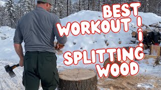 Best Workout you can do!!! Splitting Wood