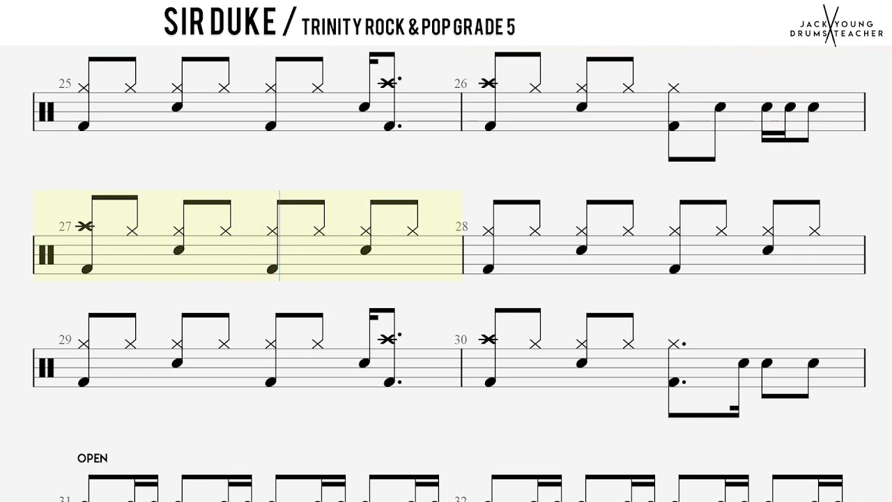 How to Play Sir Duke  - Trinity Rock & Pop Drums Grade 5