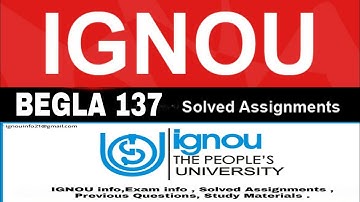 BEGLA 137  IGNOU | ALL SOLVED ASSIGNMENT 2020-21