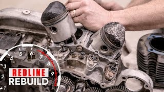 HarleyDavidson Sportster VTwin Ironhead Engine Rebuild TimeLapse | Redline Rebuild  S1E6