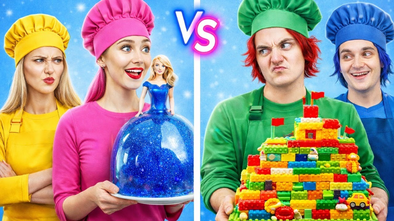 👩‍🍳Creative Cooking Challenge: Boys vs Girls! 🎂✨! 🍰🔥 Ultimate Cake Battle by 123 GO!