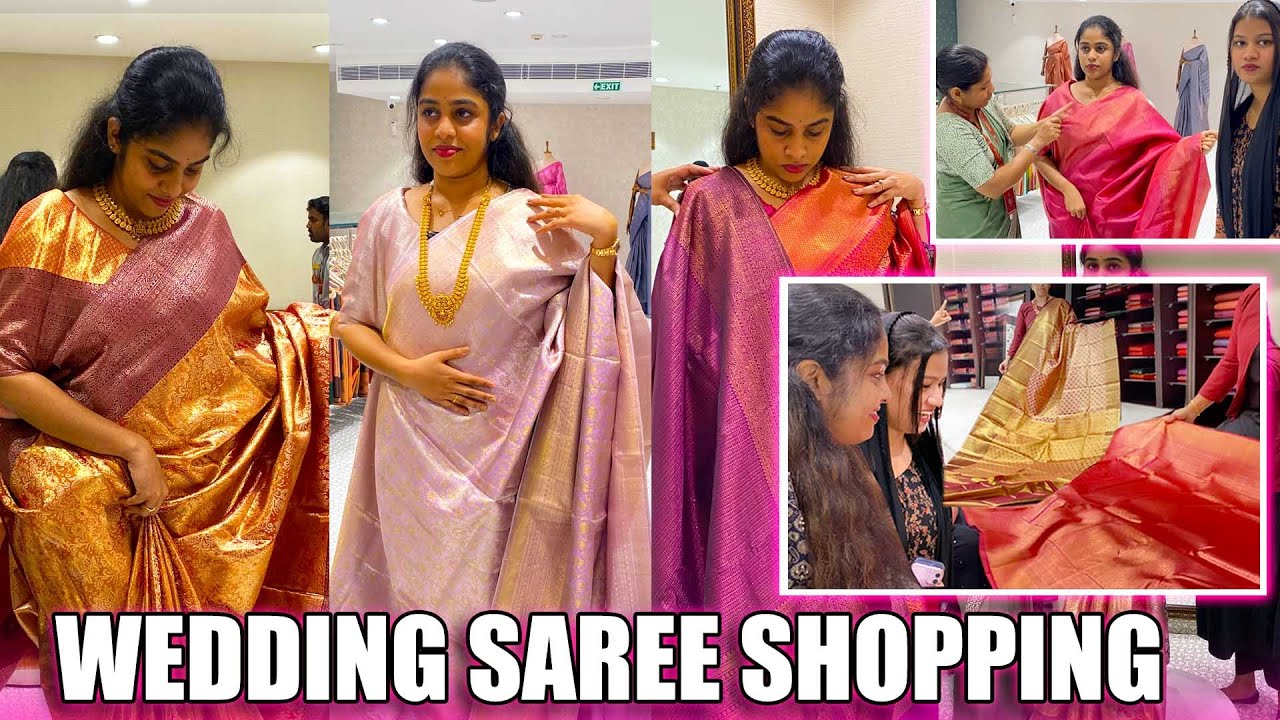 WEDDING SAREE SHOPPING ❤️ | ANJI - യുടെ കല്യാണ സാരി എടുത്തു | PULLOTHI