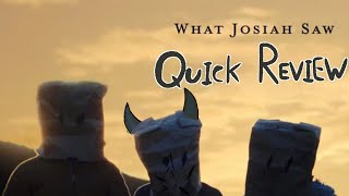 Sins of the Past Haunt the Future *NO SPOILERS* WHAT JOSIAH SAW (2021) - Quick Review