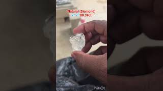 💕NATURAL(RARE&amp; EXPENSIVE)VVS1 Gem Diamond💎💎80.39ct#(BOTSWANA) 🇧🇼@gemstonesdesires6445(Pl Sub)My📺