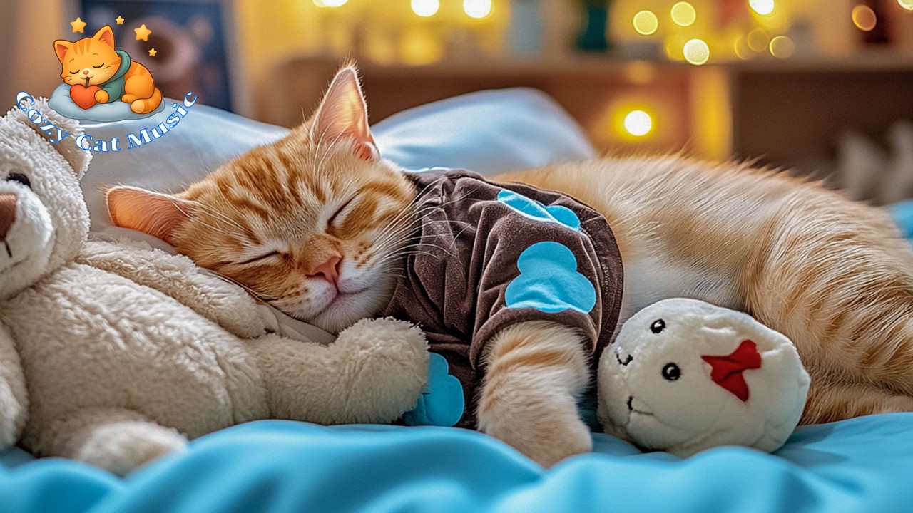 Calming Music for Cats 😸 Sleeping Music for Cats ✨ smooth layers help sensitive cats feel secure