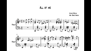 Jazz standard All of Me - free sheet music
