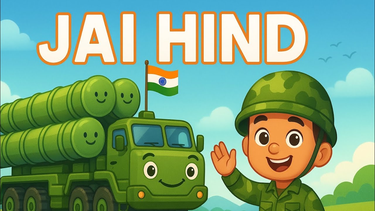 Jai Hind | Cartoon Indian Soldier Song for Kids | India Army Animation