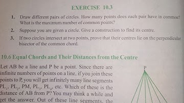 Class 9 Maths Chapter 10 Circles Exercise 10.3 explanation