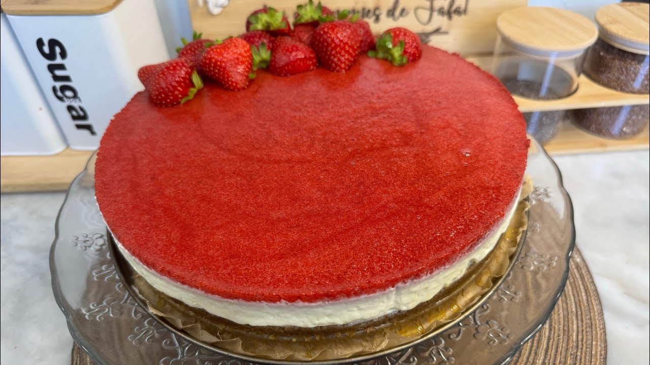 Cheesecake à la fraise facile et rapide 😋