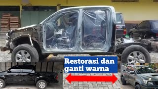 Restorasi Dan Ganti Warna Mobil Toyota Hilux Dengan Super Deep Black