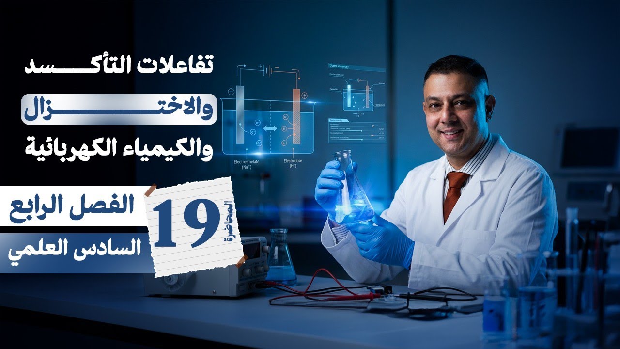 الفصل الرابع| محاضرة 19| الكيمياء الكهربائية |جهد الخلية وطاقة كبس و Keq | حل المسائل| السادس العلمي