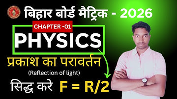 सिद्ध करें की F=R/2 | Prove that F=R/2| फोकस दुरी और वक्रता त्रिज्या में सम्बन्ध | अवतल एवं उत्तल |