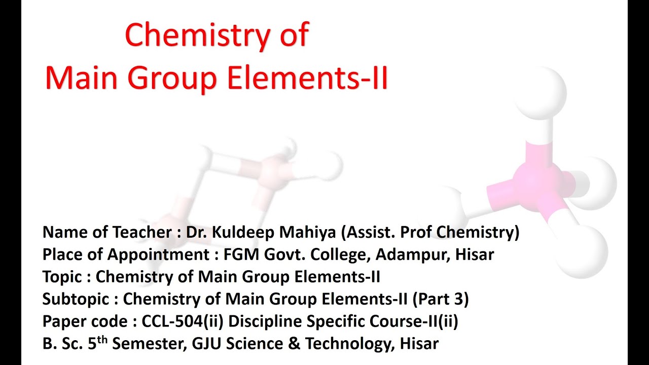 Hydrides of Group 14 Elements