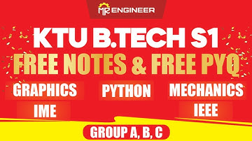 KTU BTECH S1 Exam Free notes , pyq 🔥 100% PASS 🚀🚀🎯 | MR ENGINEER