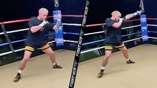Jake Paul Leaked Training Footage Preparing For Tyron Woodley - Running Combinations & Right Hands