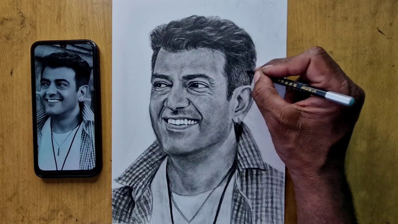 Thala Ajith | Pencil Drawing | Good Bad Ugly Movie | MAGIMAY ARTS 
