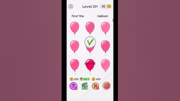 Braindom Level 134 Solution - Find the darkest balloon