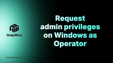 How to request admin privileges on Windows as Operator
