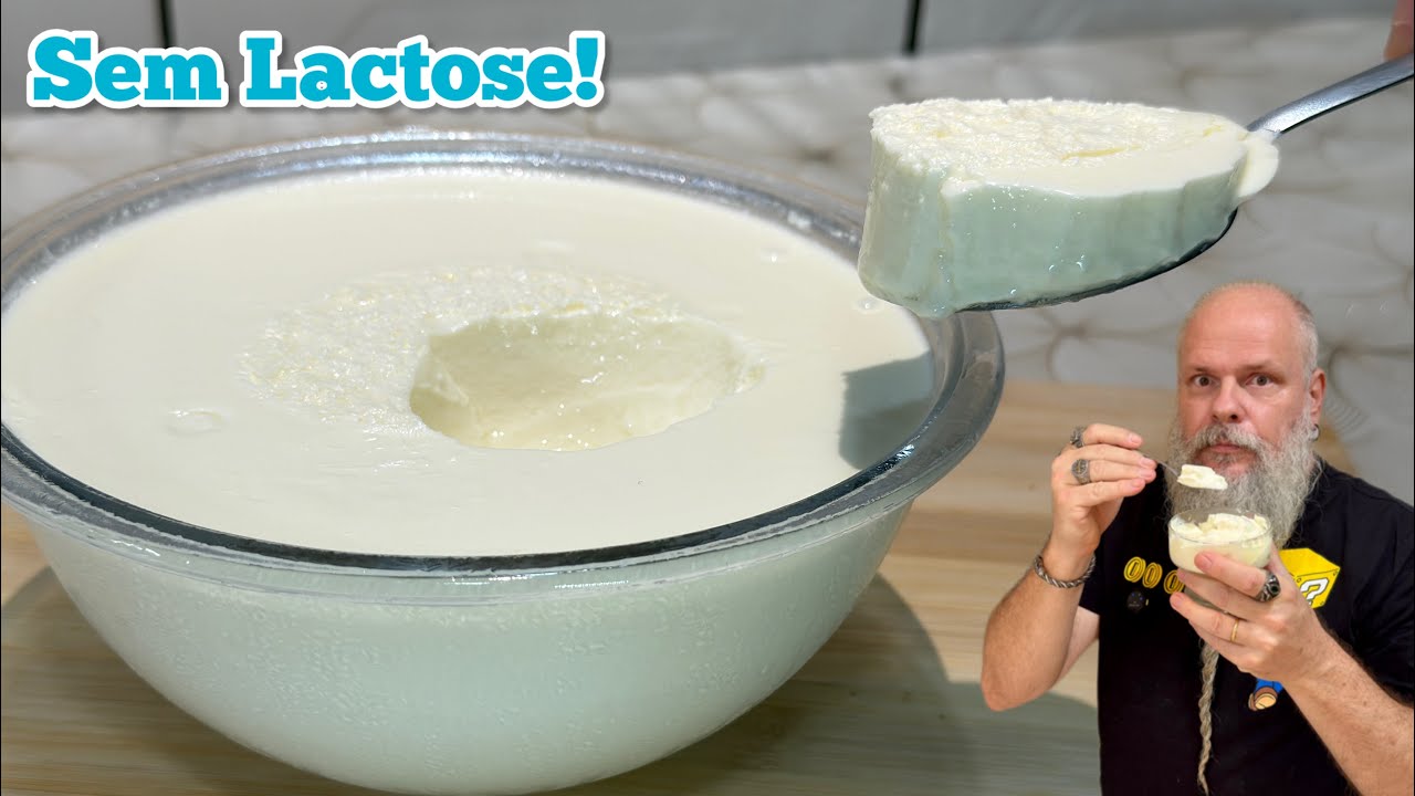 Iogurte Natural sem Lactose com apenas 3 ingredientes