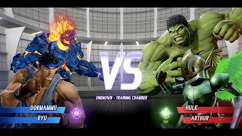 RYU and Dormammu vs Hulk and Arthur - MARVEL VS. CAPCOM: INFINITE