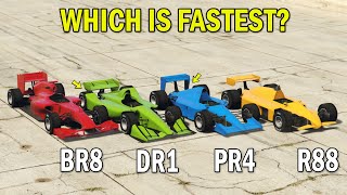 GTA 5 ONLINE BR8 VS DR1 VS PR4 VS R88(WHICH IS FASTEST?)