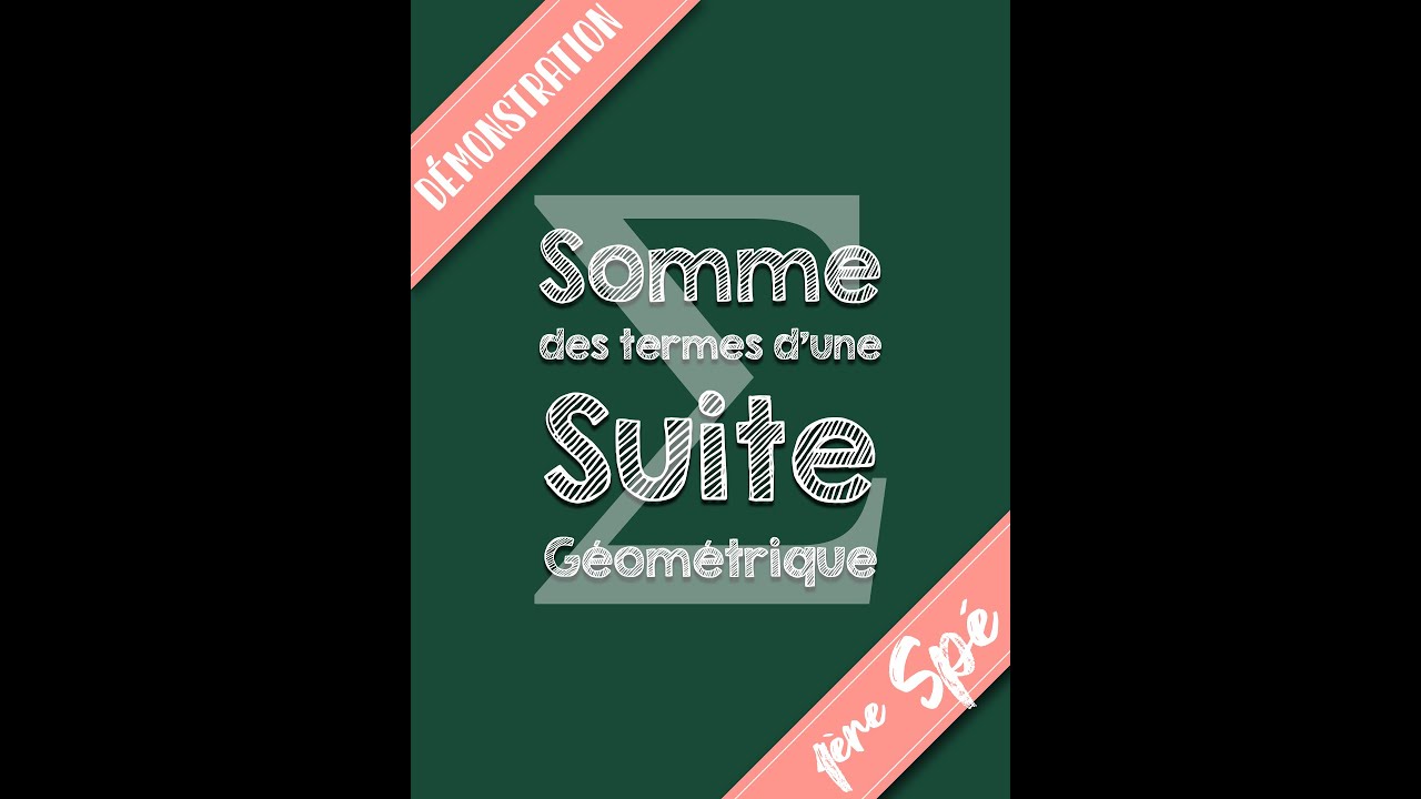 1èreSpé Démonstration Somme des termes d'une suite géométrique — free download